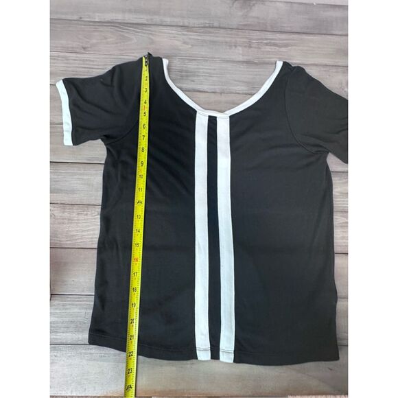 Maeve by‎ Anthro Colorblocked V-Back Black White Top Size XS - Picture 10 of 11